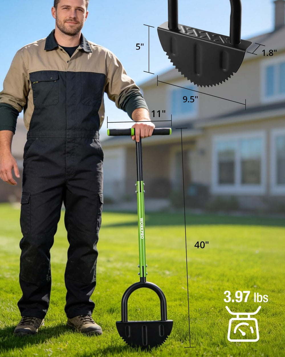 WORKPRO Lawn Edger assembly tools including nuts and bolts