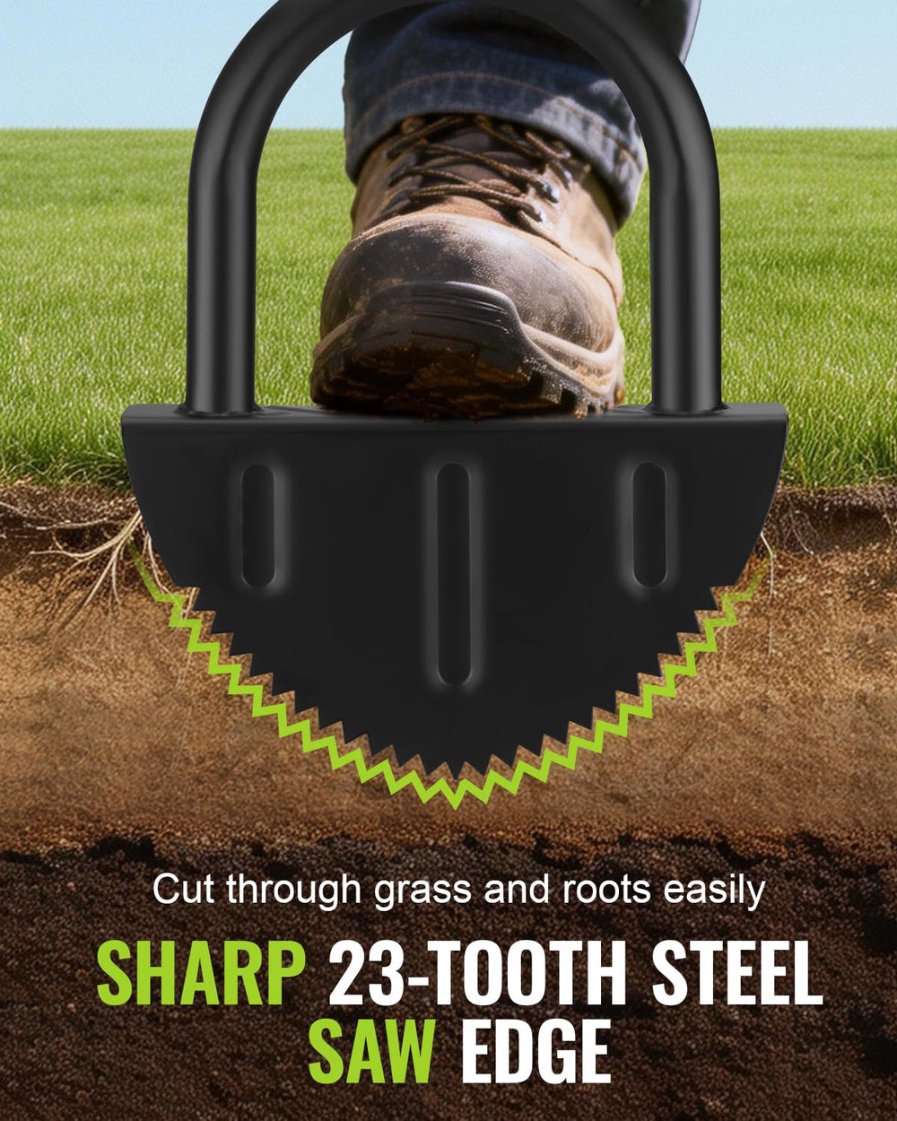 WORKPRO Lawn Edger showing green and black colour finish