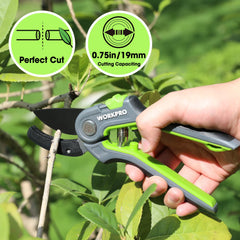 WORKPRO pruning shears with security lock mechanism