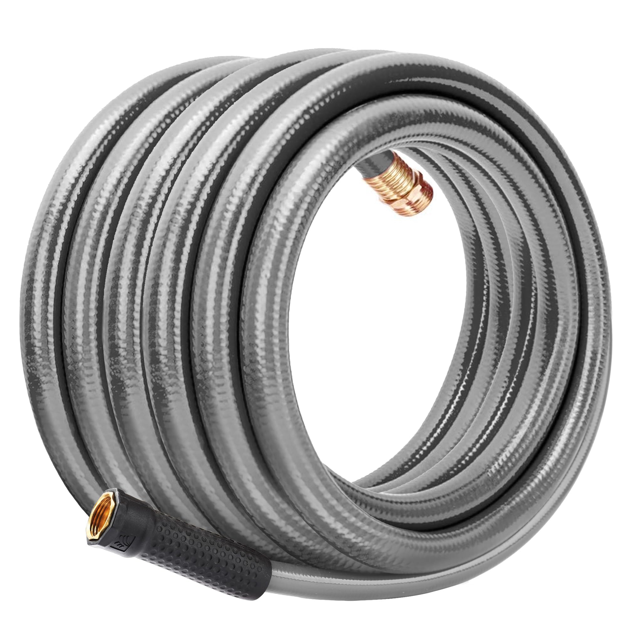 Worth 3/4-inch x 50 ft heavy-duty gray garden hose front view