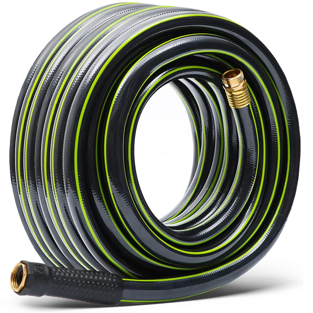 Worth 5/8 in. x 50 ft Heavy Duty Garden Hose, black and green front view