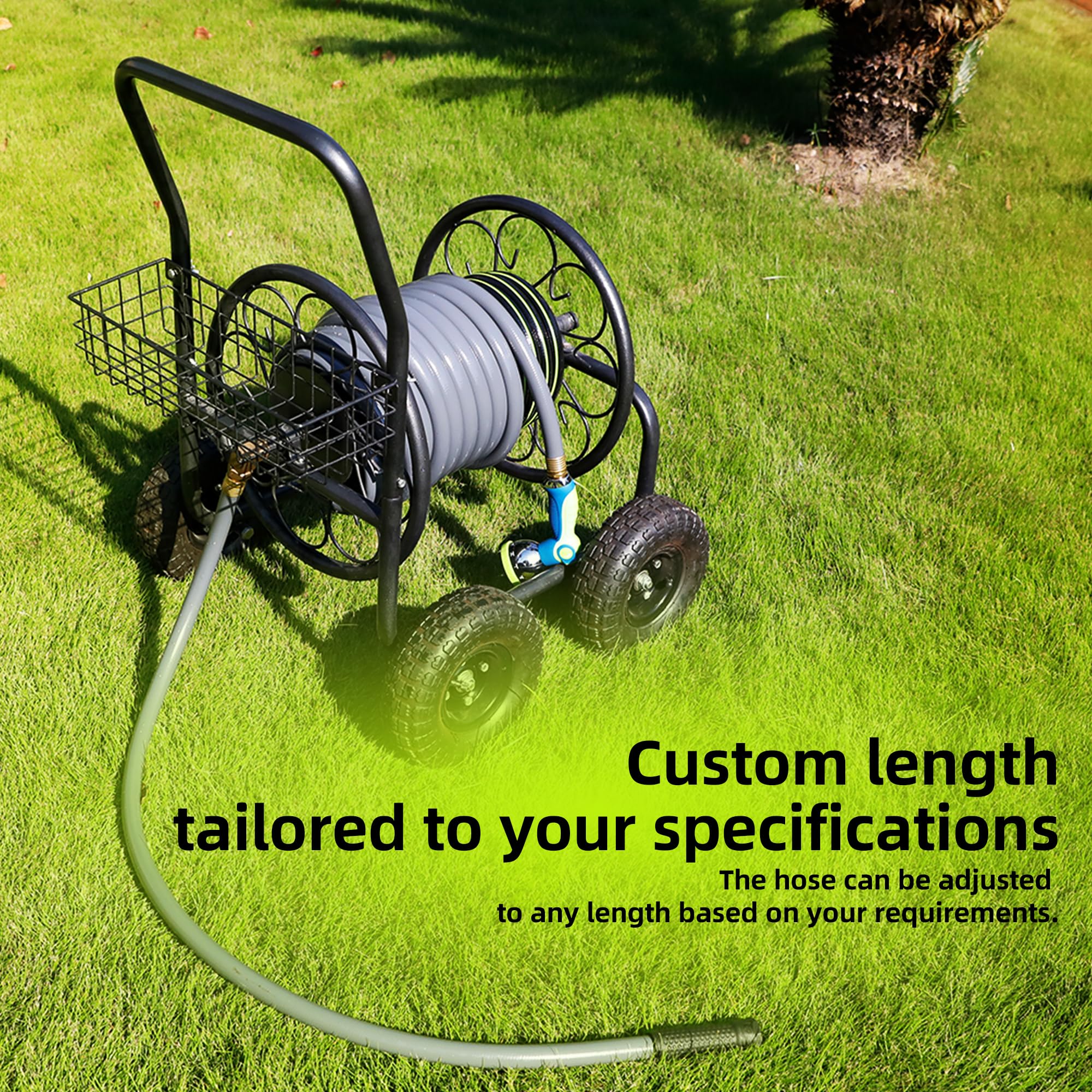 Worth garden hose displayed with adjustable handle