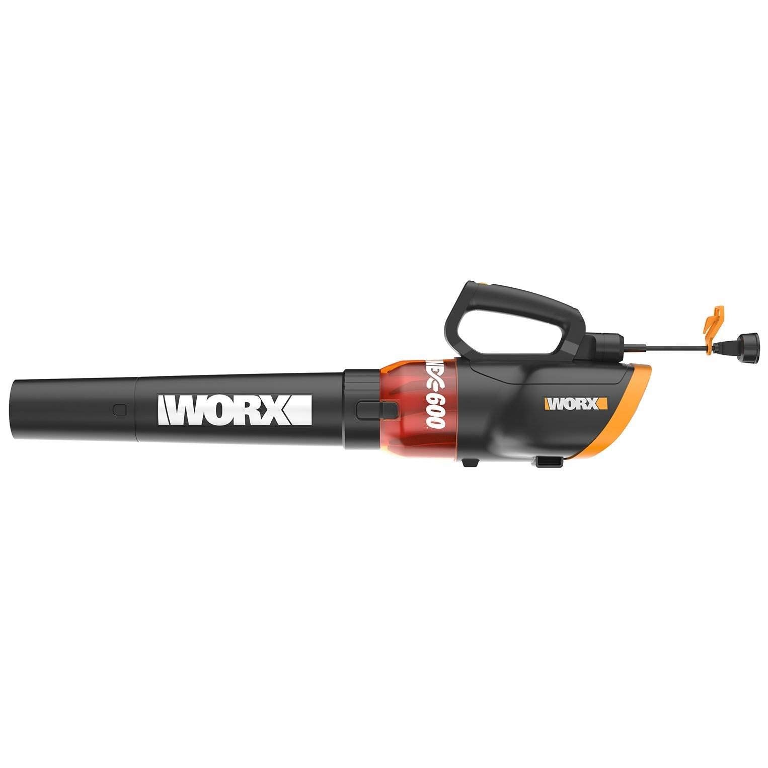 WORX 12 Amp Turbine Electric Leaf Blower with power cord retainer