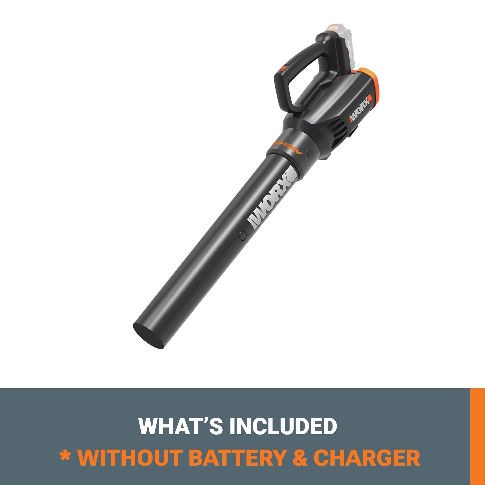 WORX 20V Cordless Leaf Blower with battery and charger setup