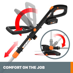 WORX 20V Cordless Mini Mower in use on a lawn