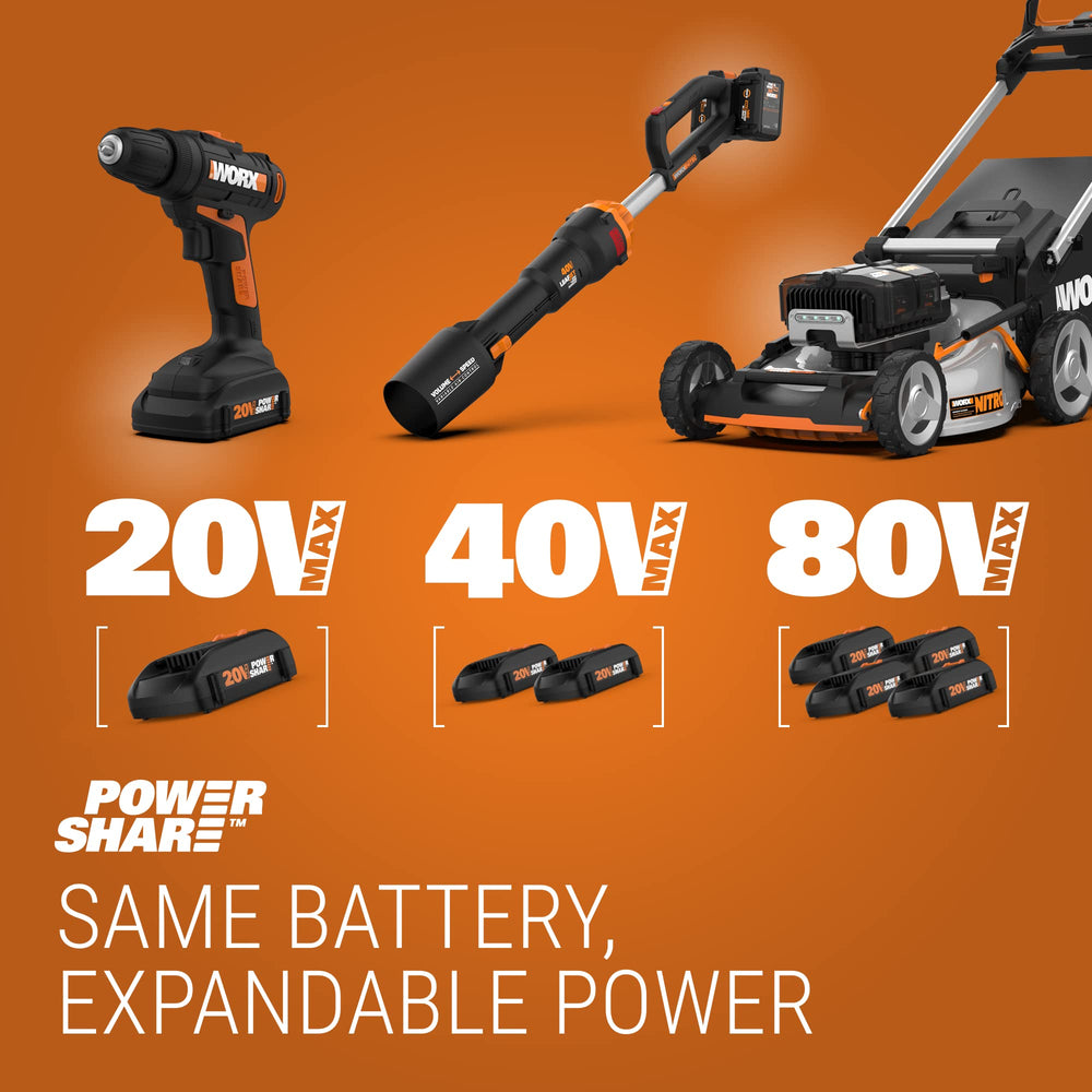 WORX 20V Cordless Trimmer in use on shrubs