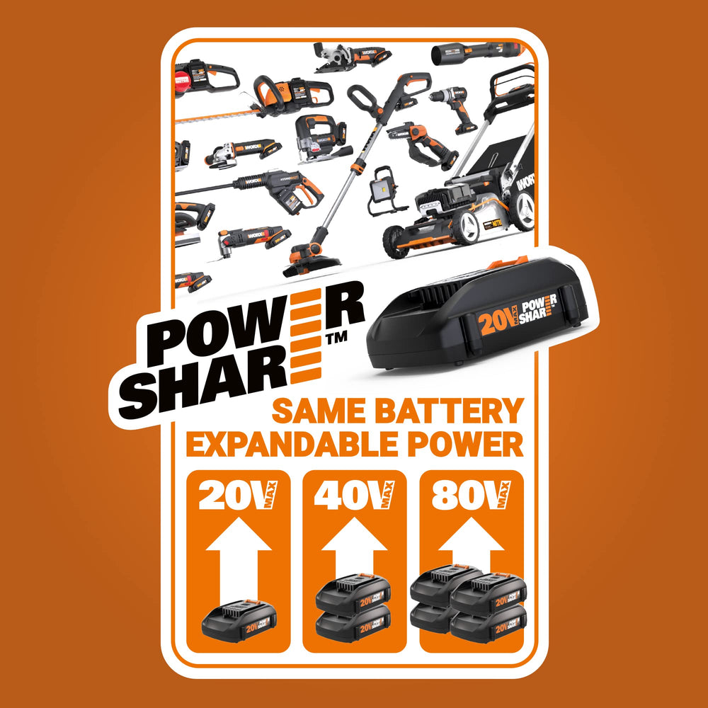WORX 20V Grass Shear with 4-inch blade installed