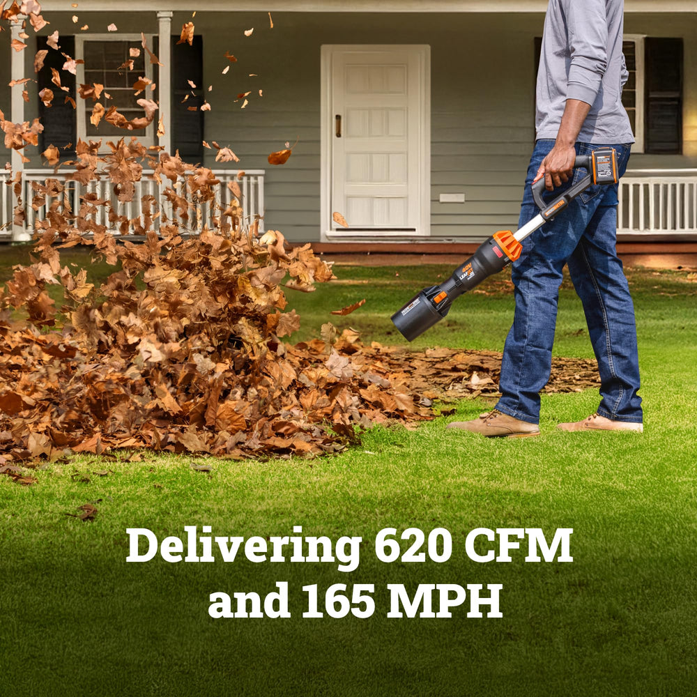 WORX 40V Leaf Blower side view with ergonomic handle