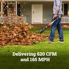 WORX 40V Leaf Blower side view with ergonomic handle