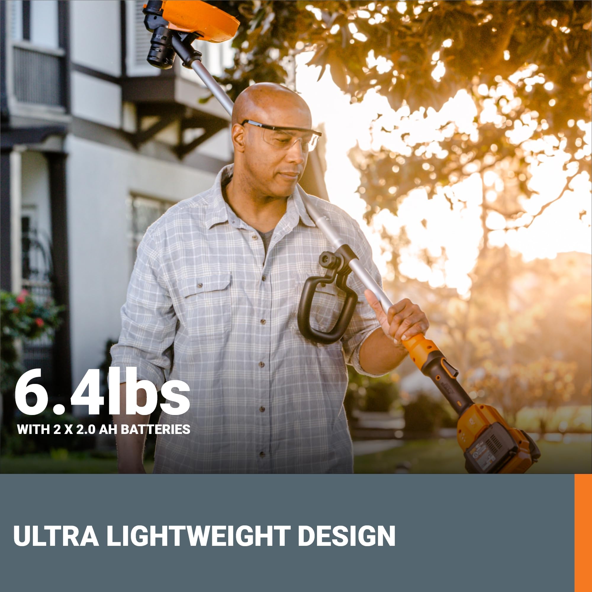 WORX Cordless String Trimmer close-up of the cutting head