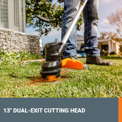 WORX Grass Trimmer with spool and dual charger included
