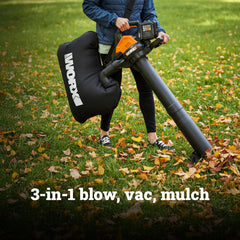 WORX leaf blower collection bag with shoulder strap