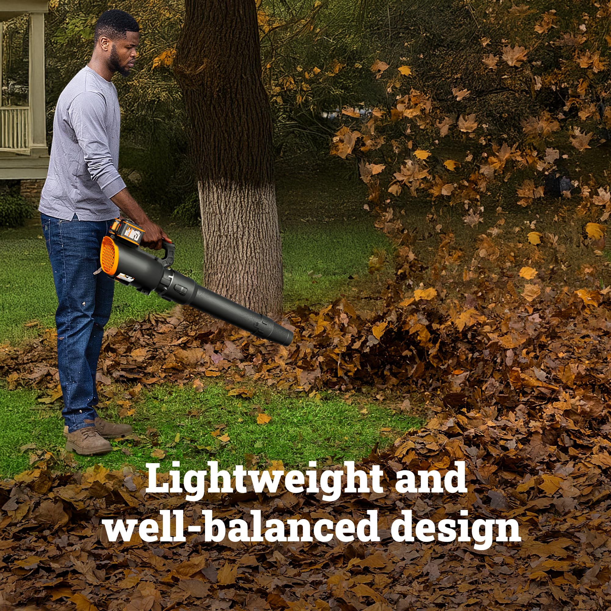 WORX Leaf Blower display showing 780 CFM air volume