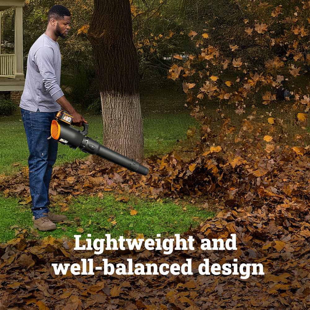 WORX Leaf Blower display showing 780 CFM air volume