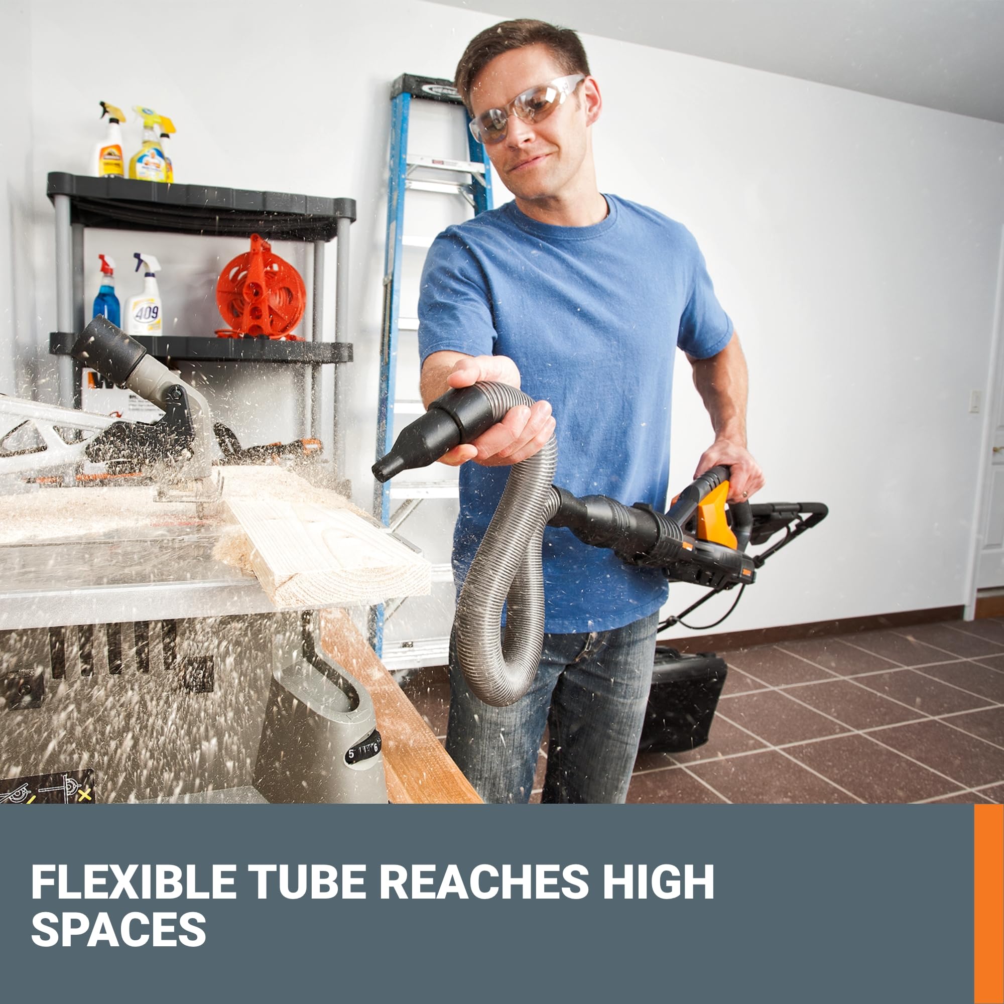 WORX leaf blower showcasing its lightweight design