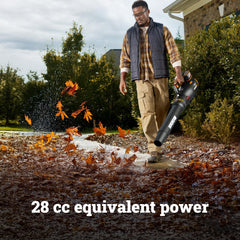 WORX Leaf Blower side view showing lightweight design