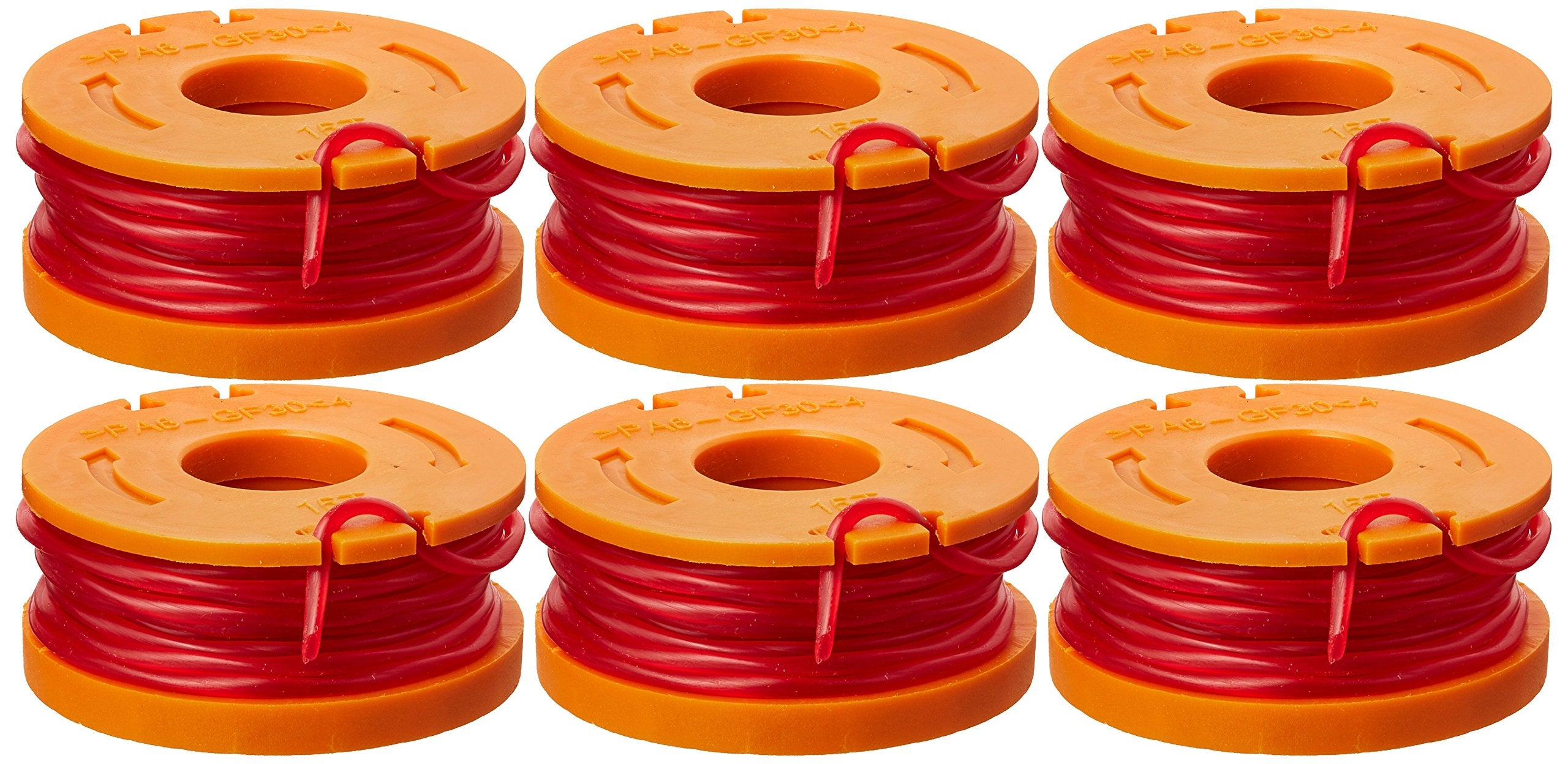 WORX Replacement Spool & Line 6 Pack orange, front view