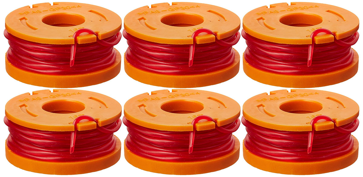 WORX Replacement Spool & Line 6 Pack orange, front view