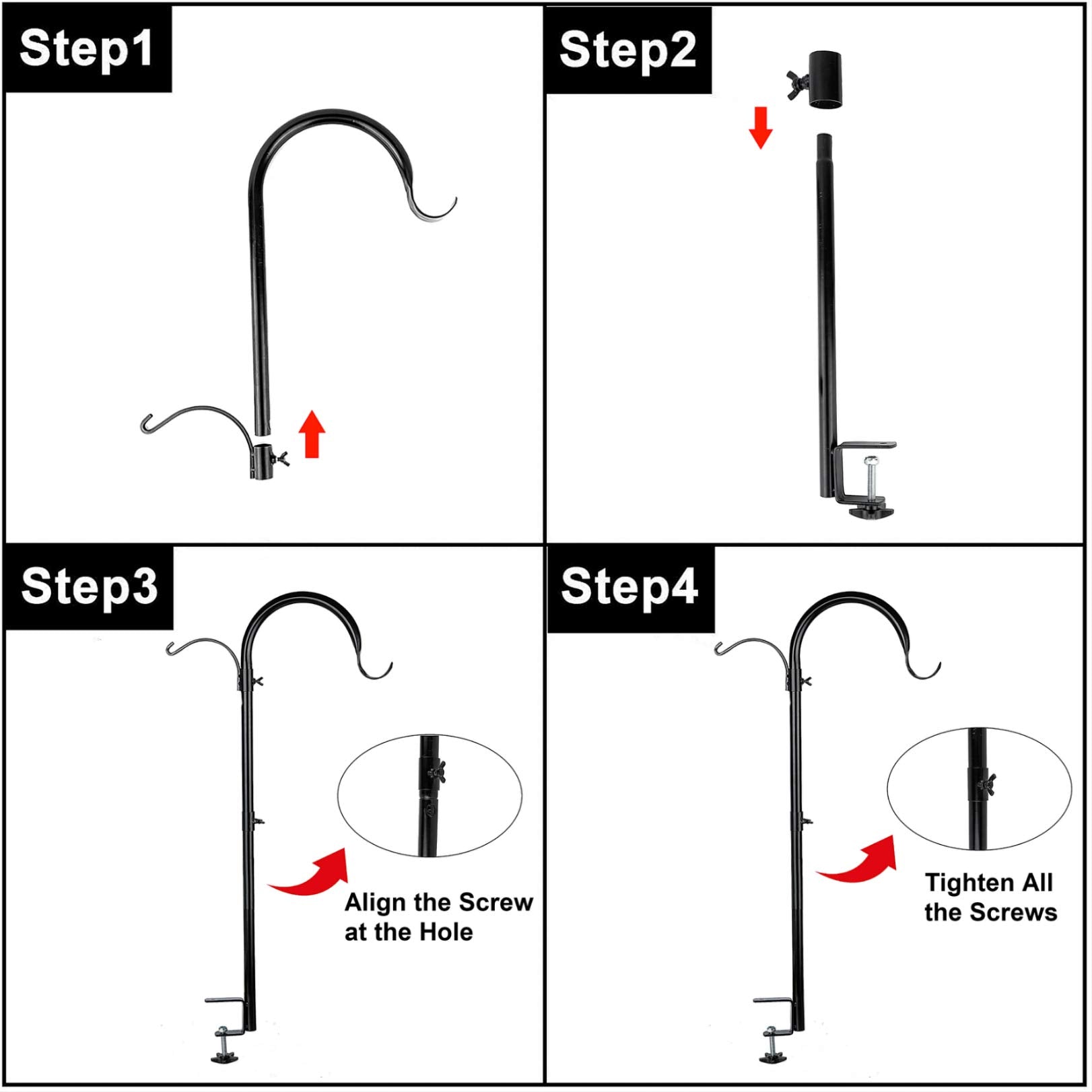 WOSIBO Deck Hook displaying hanging flower baskets