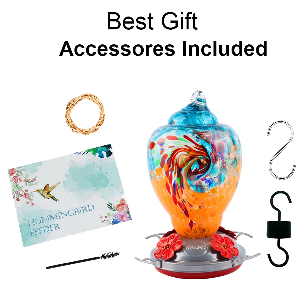 WOSIBO Hummingbird Feeder colorful design attracting birds