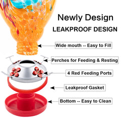 WOSIBO Hummingbird Feeder filled with nectar in garden