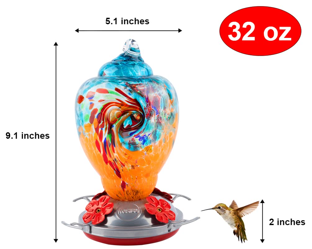 WOSIBO Hummingbird Feeder hanging from a tree