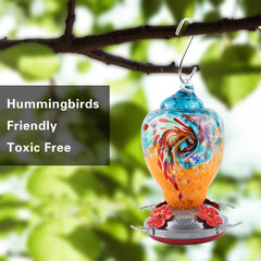 WOSIBO Hummingbird Feeder side view displaying cleaning brush