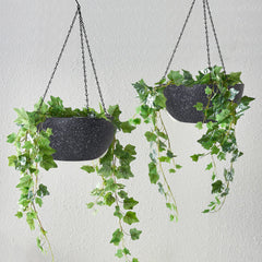 WOUSIWER 13 inch hanging planter showing drainage holes