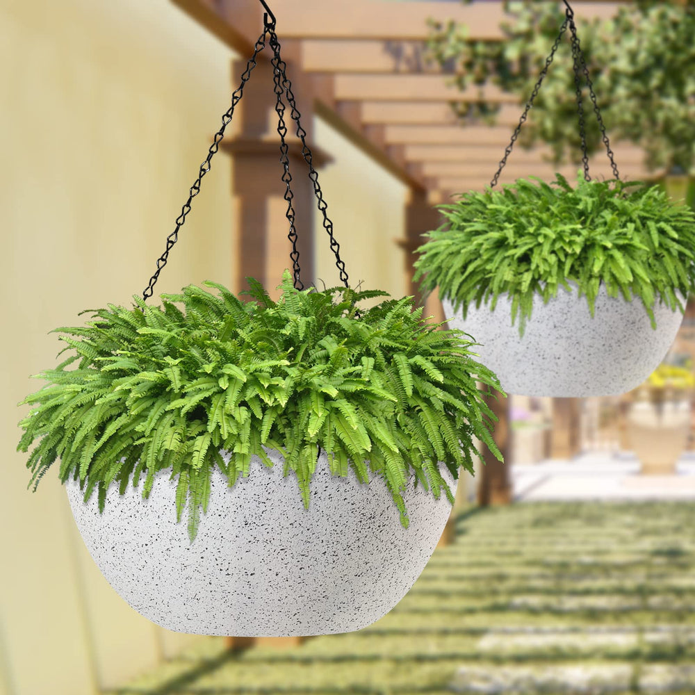 WOUSIWER 13 inch hanging planter with drainage holes