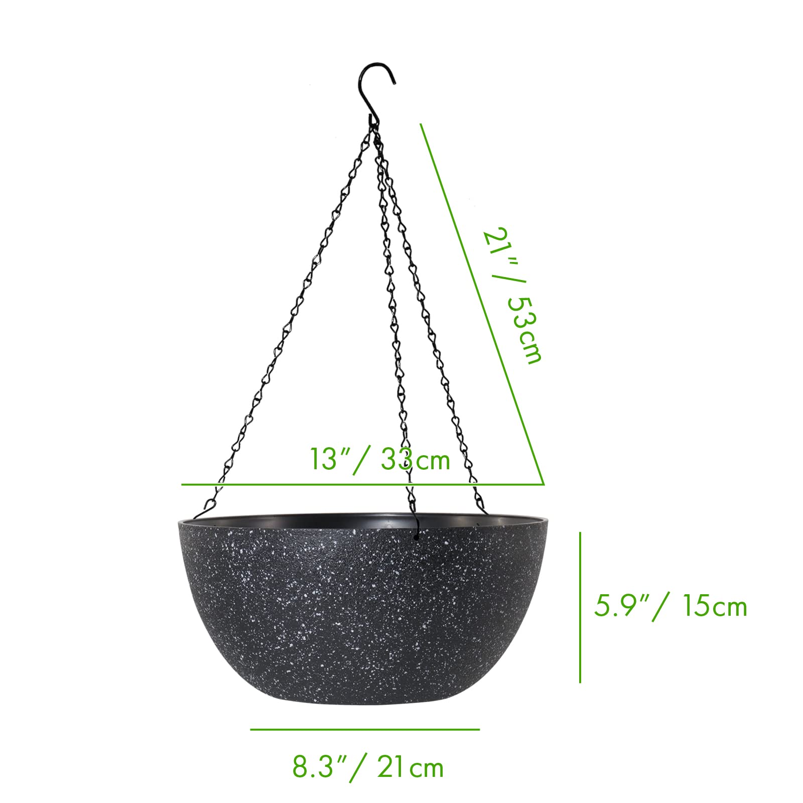 WOUSIWER 13 inch planter displayed on a patio