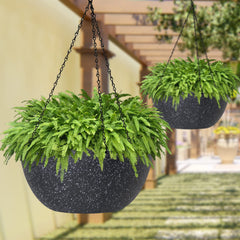 WOUSIWER hanging planter with adjustable triple chain hanger