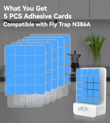 WowCatch adhesive card pack with product dimensions and details