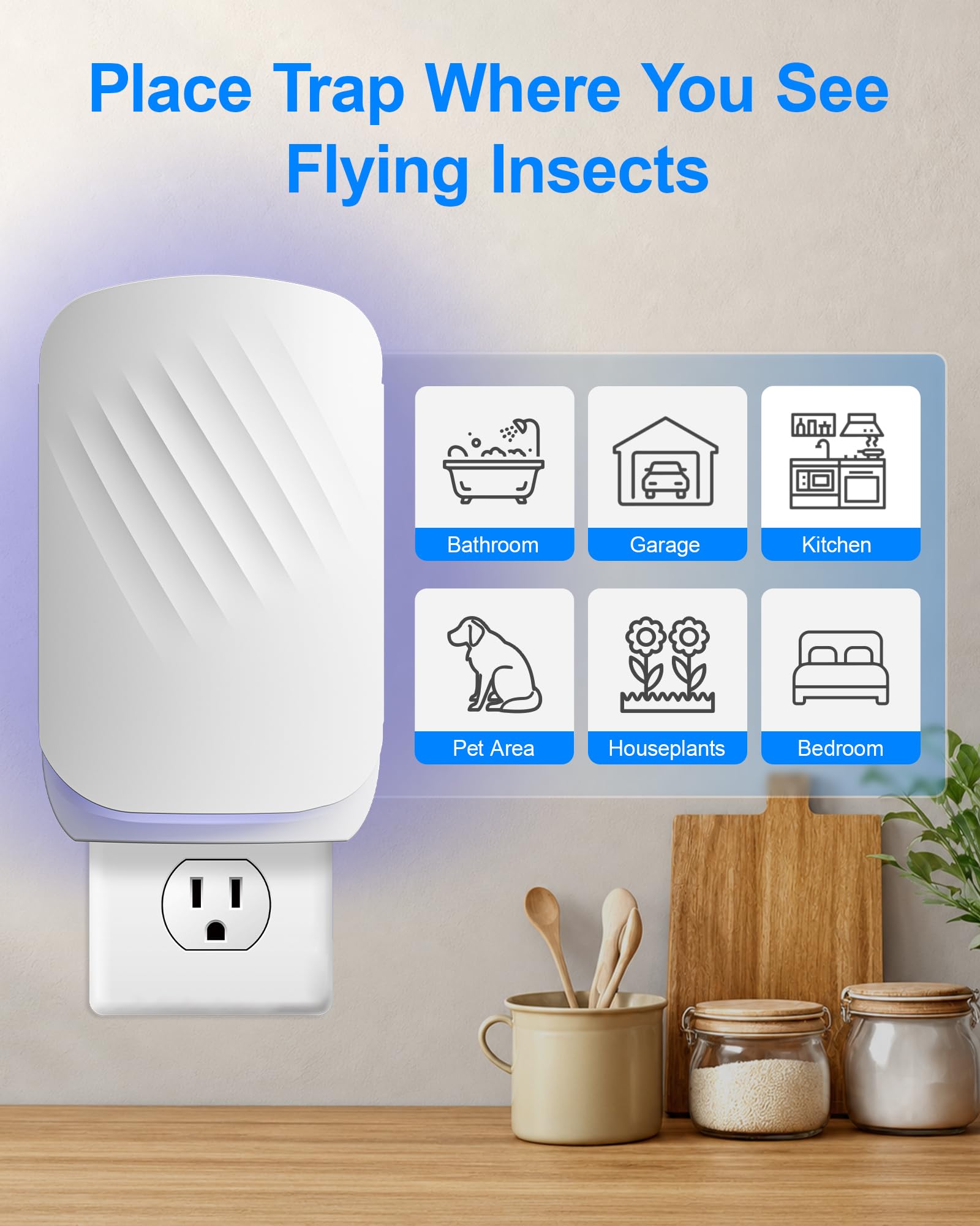 WowCatch Flying Insect Trap in living room setting