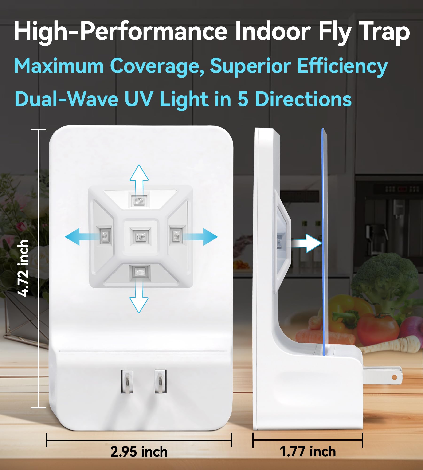WowCatch Indoor Fly Trap placed in a kitchen setting