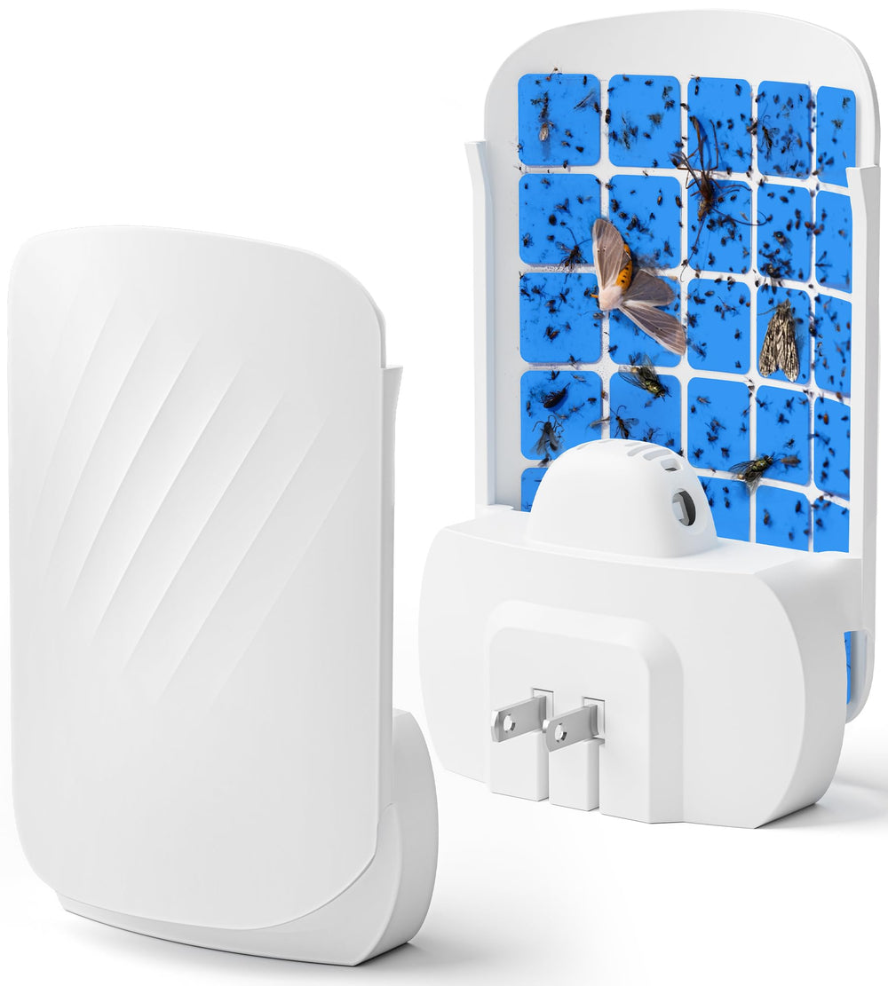 WowCatch plug-in UV light insect trap front view, white
