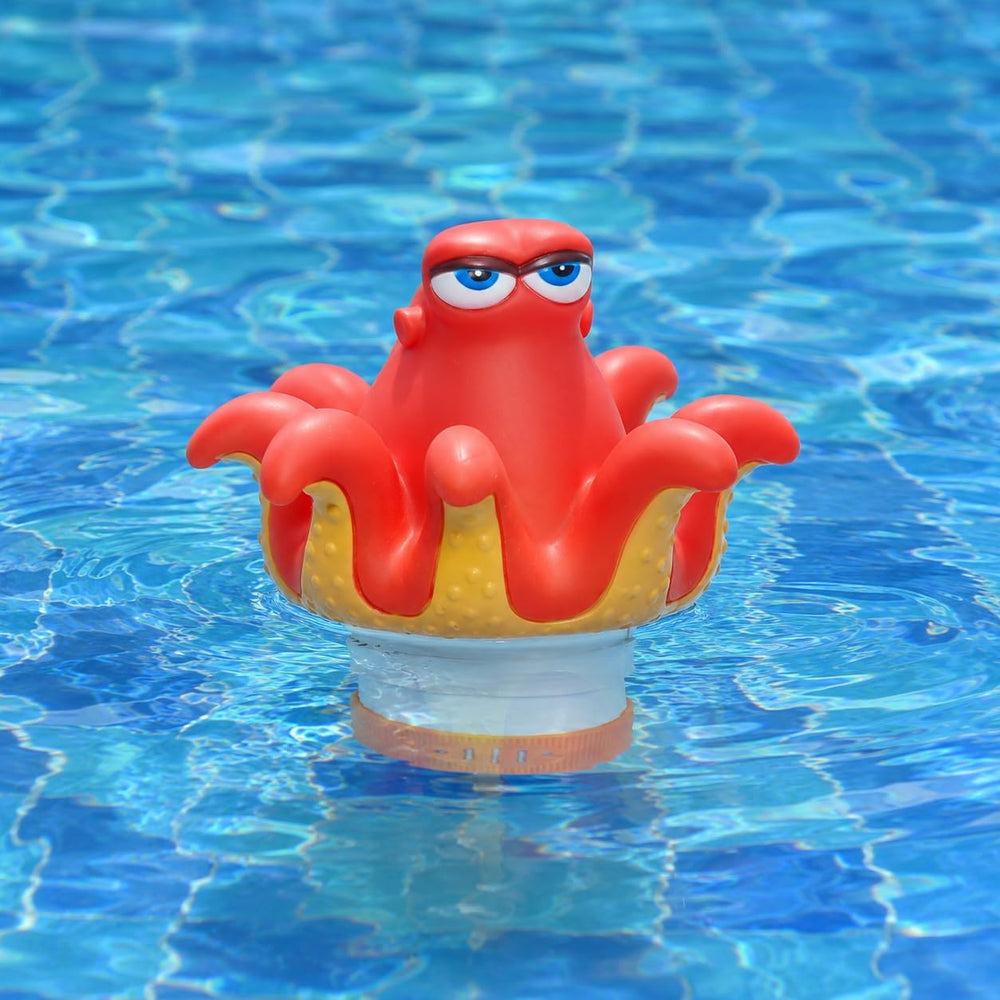 WQTHE Octopus Chlorine Floater side view with dispenser ring