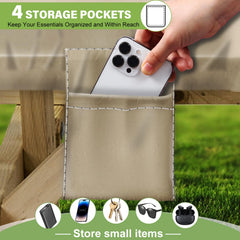 Wrakus Picnic Table Cover with storage pockets