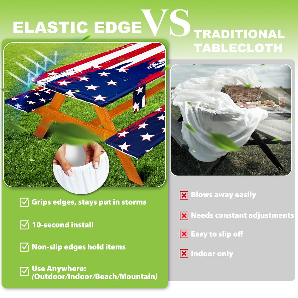 Wrakus Picnic Table Cover with storage pockets