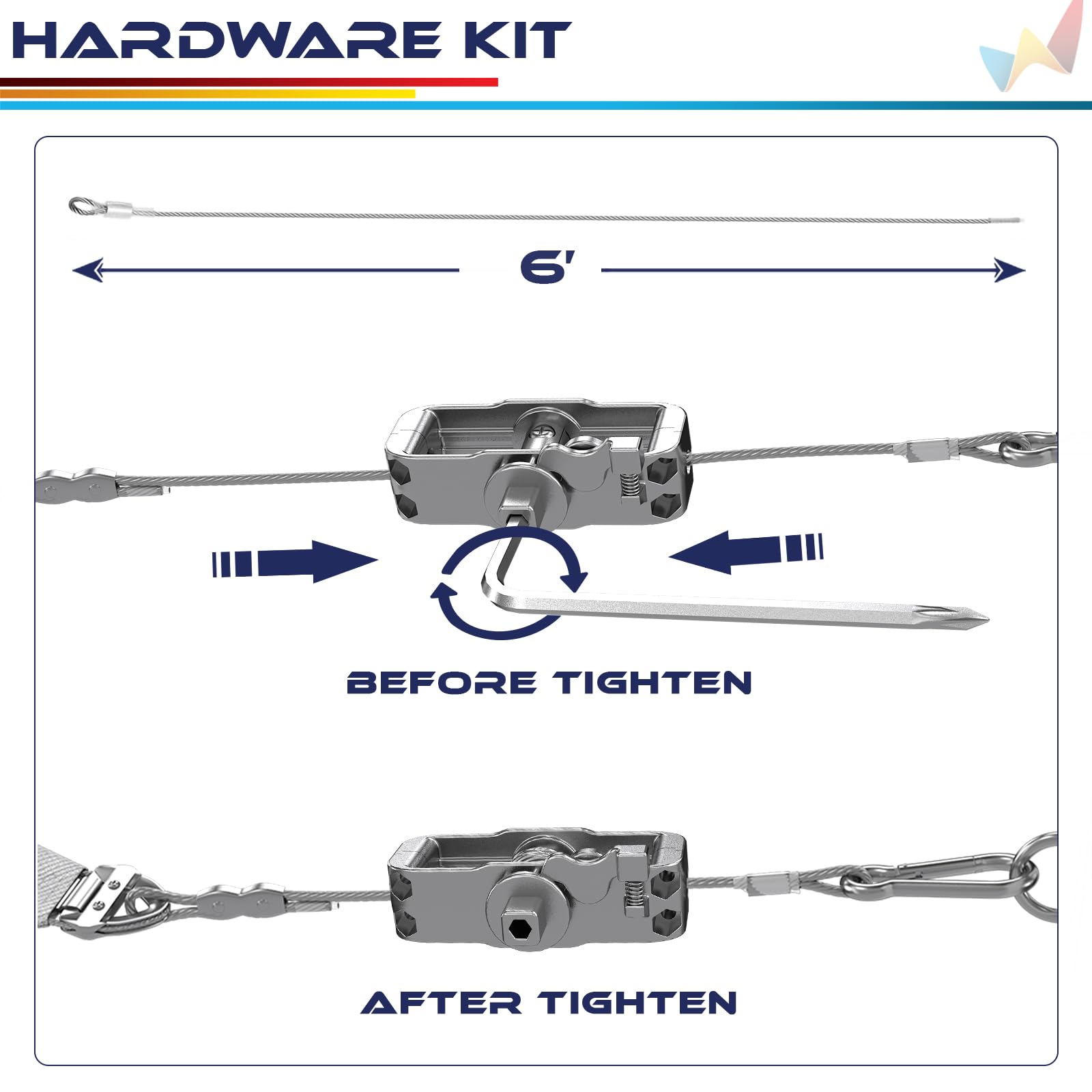 Wrench included in the Windscreen4less Sun Shade Sail Hardware Kit