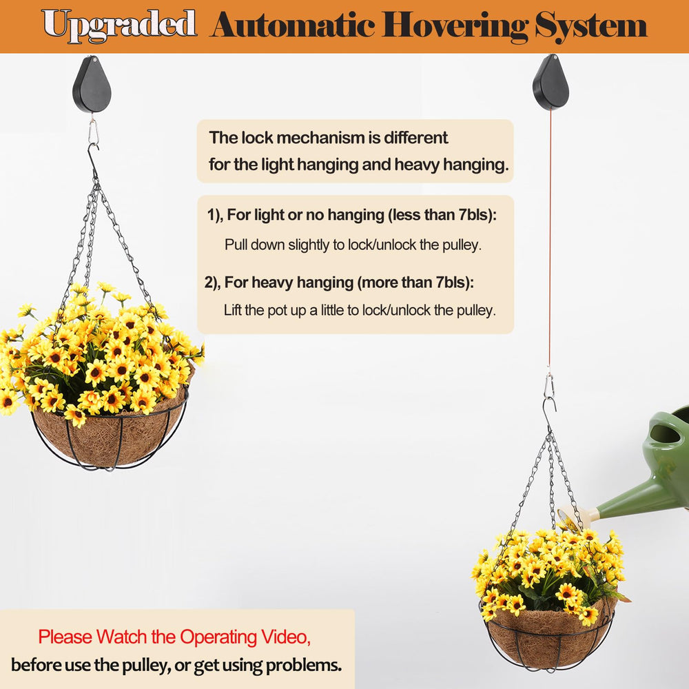 WROSWT plant hanger with adjustable rope in use