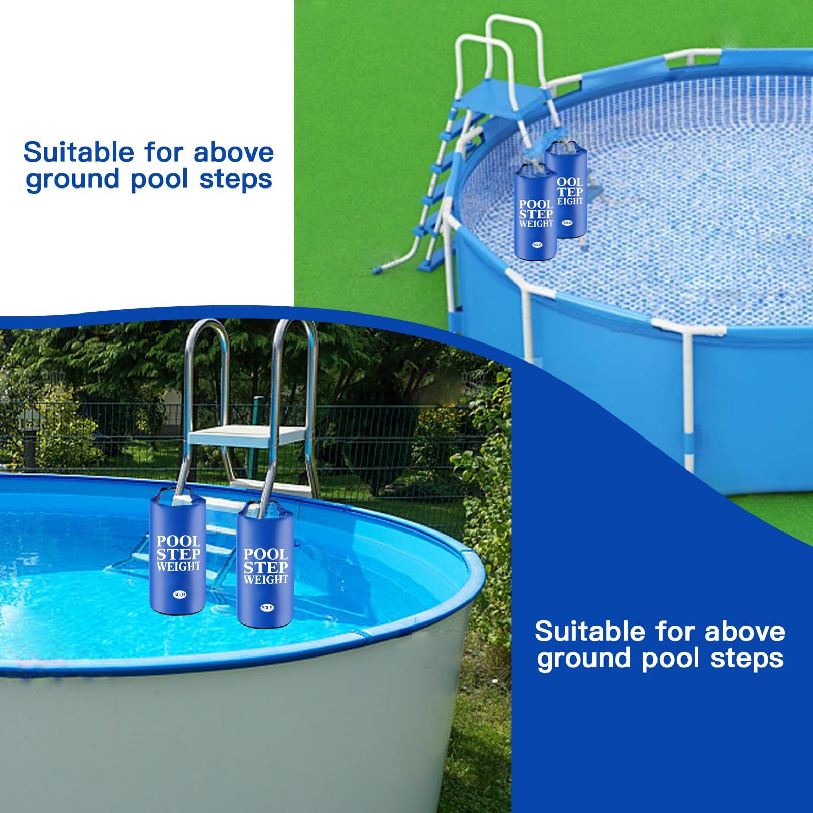 WSFSLJWDW versatile pool step weights used as dry bag