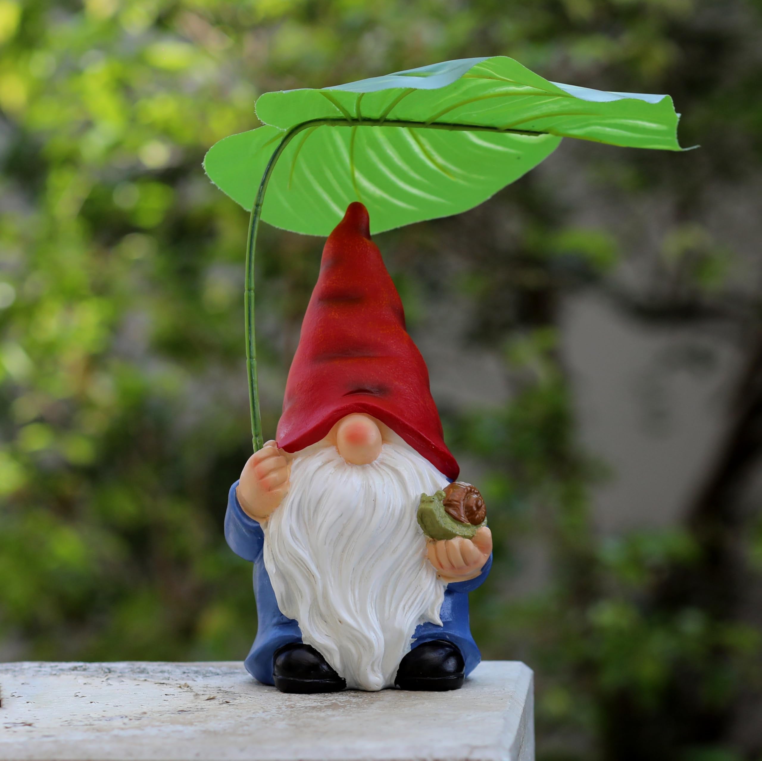 WSHMZYHOME Garden Gnome Statue among vibrant flowers
