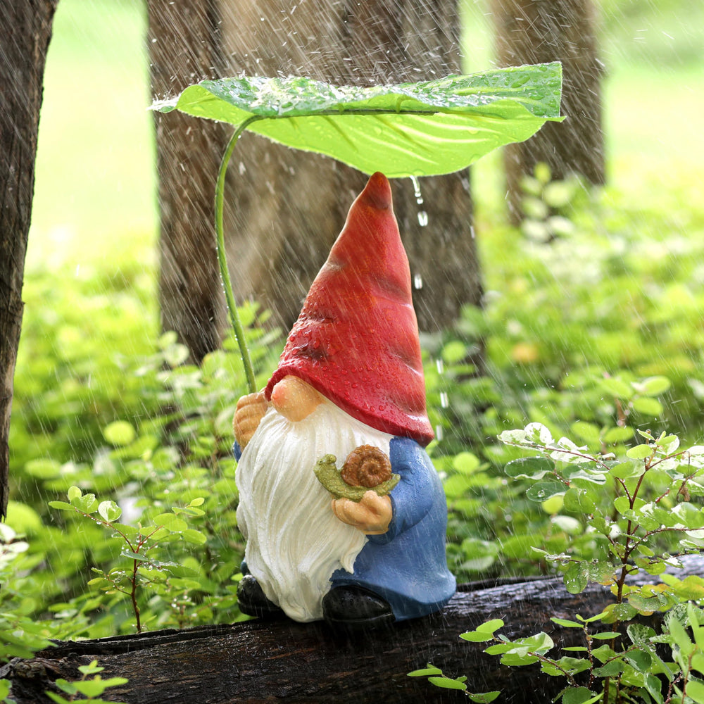 WSHMZYHOME Garden Gnome Statue in a garden setting