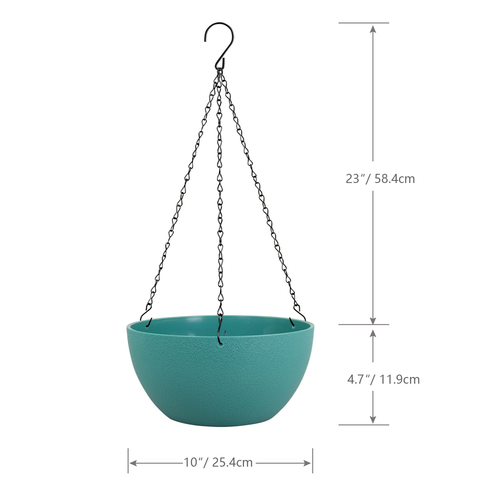 WSMKSZ hanging planter with ferns displayed outdoors