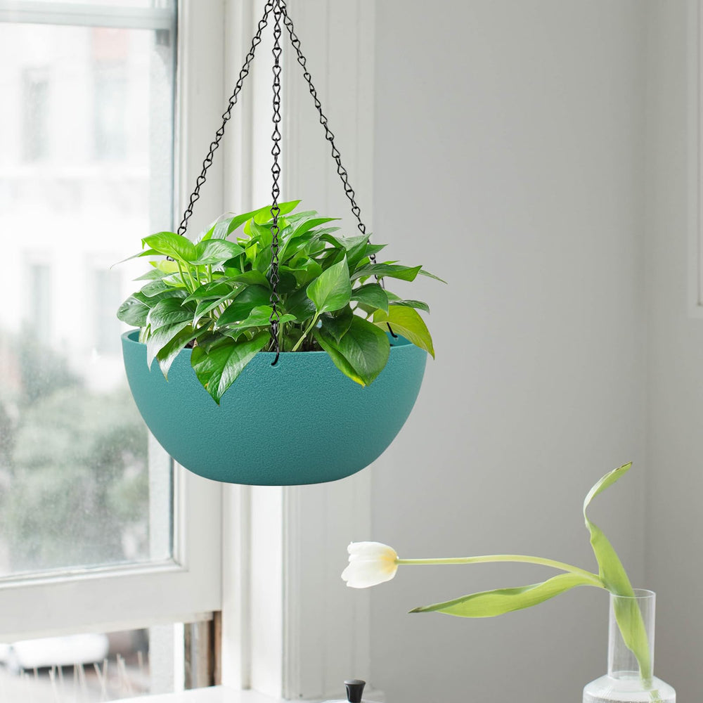 WSMKSZ hanging planters arranged on a porch