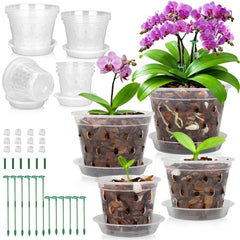 WTXHOP 12 pack clear orchid pots in various sizes
