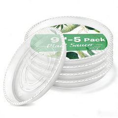 WTXHOP 9 Inch Clear Plant Saucer front view