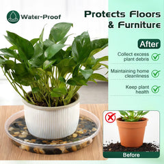 WTXHOP 9 Inch Clear Plant Saucer side view