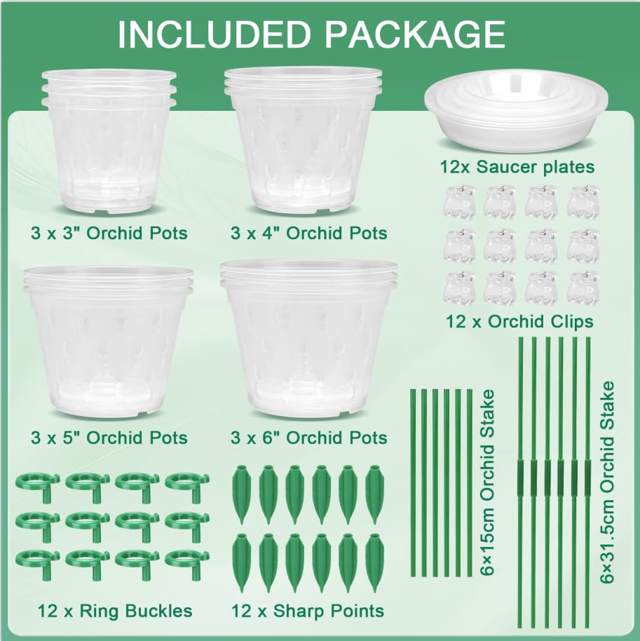 WTXHOP orchid pots showing root visibility