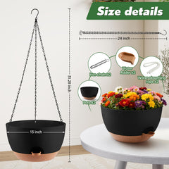 WUCEIAUU 13-inch hanging planter with plants displayed indoors